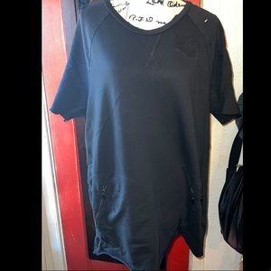Preowned- Adriano Goldschmied AG Distressed Black Shirt
